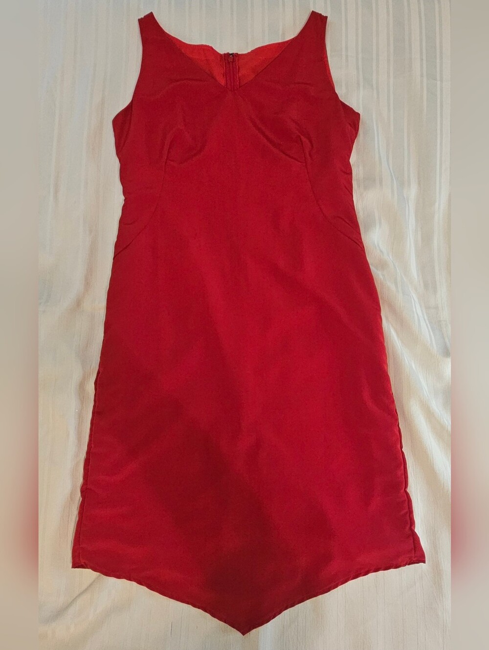 Party Dress - Handmade Red Asymmetrical Pointed Polyester Bodycon Y2K